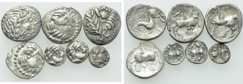 7 Celtic Coins. 

Obv: .
Rev: .

. 

Condition: See picture.

Weight: g...
