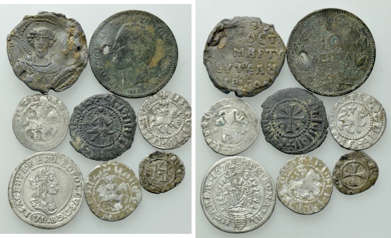 8 Byzantine, Medieval and Modern Coins / Seals. 

Obv: .
Rev: .

. 

Cond...