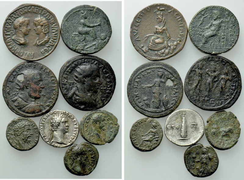 8 Roman Provincial Bronzes. 

Obv: .
Rev: .

. 

Condition: See picture....