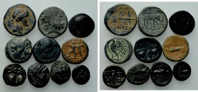 10 Greek Coins.