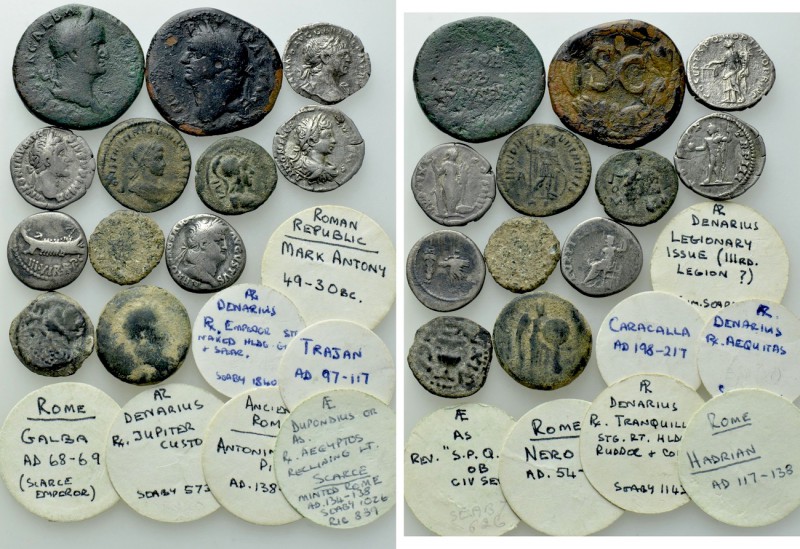12 Ancient Coins; Including Galba and Nero. 

Obv: .
Rev: .

. 

Conditio...