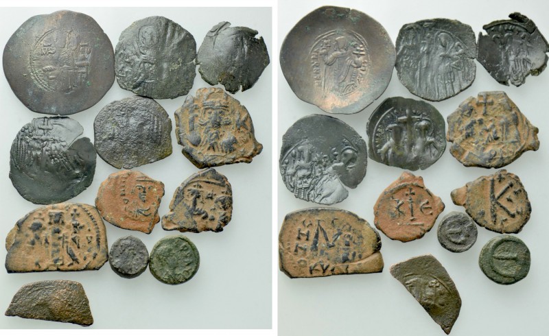 12 Byzantine Coins. 

Obv: .
Rev: .

. 

Condition: See picture.

Weigh...