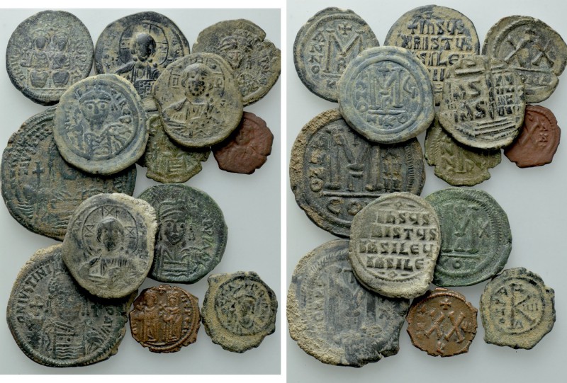 13 Byzantine Coins. 

Obv: .
Rev: .

. 

Condition: See picture.

Weigh...