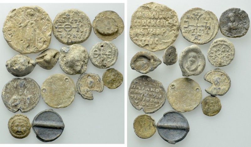 13 Byzantine Seals etc.. 

Obv: .
Rev: .

. 

Condition: See picture.

...