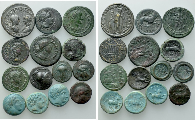 14 Ancient Coins. 

Obv: .
Rev: .

. 

Condition: See picture.

Weight:...