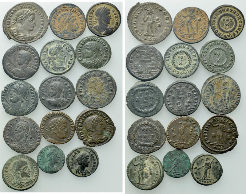 15 Folles of the Constantinian Period. 

Obv: .
Rev: .

. 

Condition: Se...