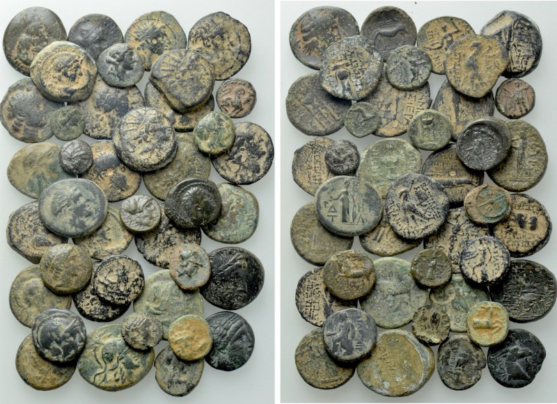 40 Greek Coins. 

Obv: .
Rev: .

. 

Condition: See picture.

Weight: g...