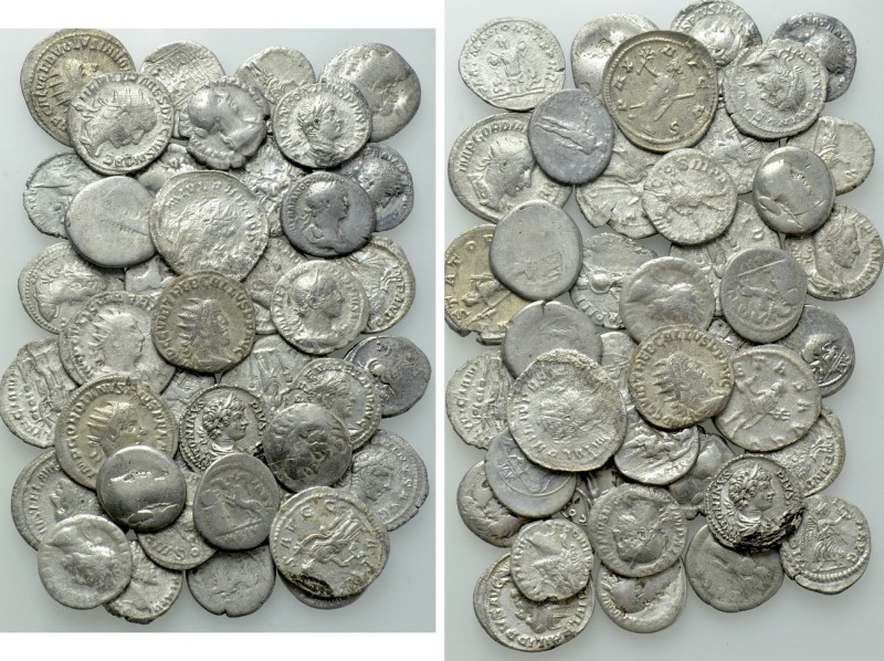 Circa 40 Ancient Silver Coins. 

Obv: .
Rev: .

. 

Condition: See pictur...