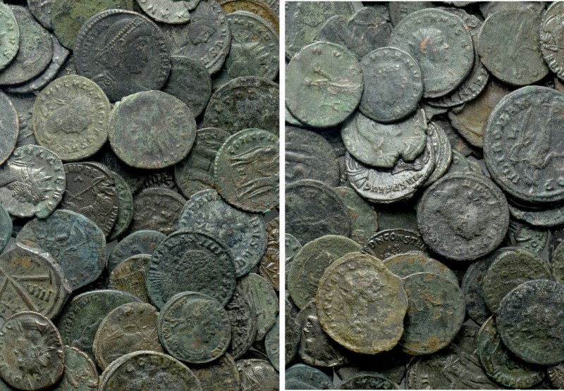 Circa 100 Ancient Coins. 

Obv: .
Rev: .

. 

Condition: See picture.

...