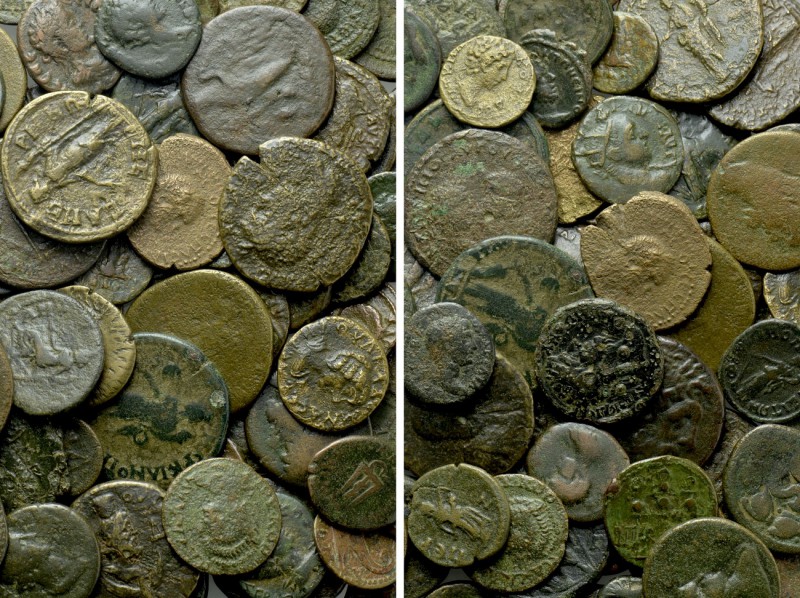 Circa 100 Roman Provincial Coins. 

Obv: .
Rev: .

. 

Condition: See pic...