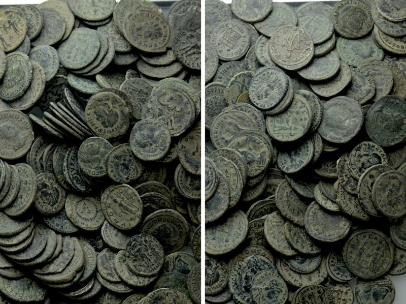 Circa 200 Roman Coins. 

Obv: .
Rev: .

. 

Condition: See picture.

We...