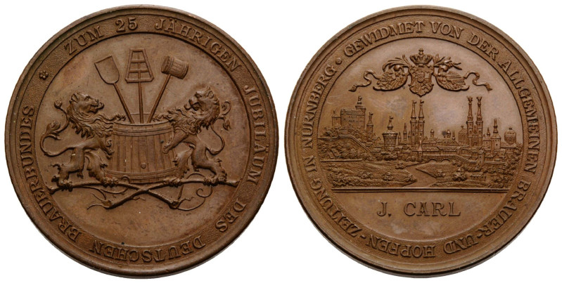 Nürnberg / Nurnberg
 Bronzemedaille / Bronze medal o.J. / ND. 40.0 mm. ZUM 25 J...