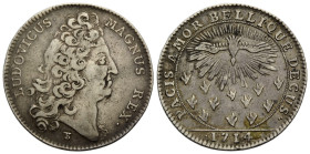 Königreich und Republik / Kingdom and Republic
Louis XIV. 1643-1715 Silbermedaille / Silver medal 1714 28.45 mm. Silber / Silver. Brustbild Ludwig XI...