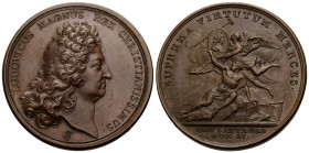 Königreich und Republik / Kingdom and Republic
Louis XIV. 1643-1715 Bronzemedaille / Bronze medal 1715 41.0 mm. Ludwig XIV. Legend: LUDOVICUS MAGNUS ...