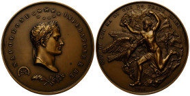 Königreich und Republik / Kingdom and Republic
Napoleon II. 1811-1832 Bronzemedaille / Bronze medal 1816 77.0 mm. Exil auf St. Helena, Lorbeerbüste r...