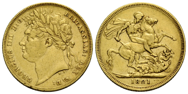 Königreich / Kingdom
George IV. 1820-1830 Sovereign 1821 22.0 mm. Gold 0.916. F...