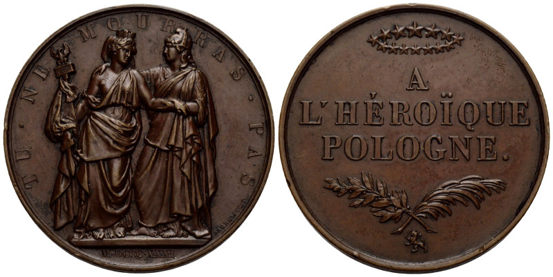 Freiheitskampf / Freedom struggle 1830-1831 Bronzemedaille / Bronze medal 1831 5...