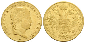 Ferdinand I. 1835-1848 Dukat 1848 20.0 mm. Gold. Laureate head / Rv. Double eagle. Friedberg 481. 3.43 g. Schön / Fine.