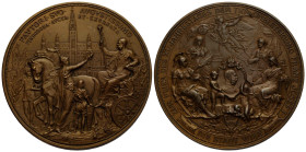 Medaillen / Medals
Franz Joseph I. 1848-1916 Messingmedaille / Brass Medal 1888 62.0 mm. auf sein 40jähriges Regierungsjubiläum / to his 40th anniver...