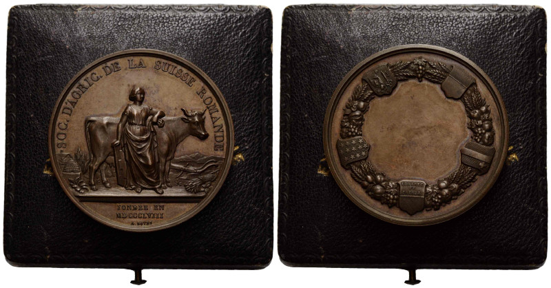 Eidgenossenschaft / Confederation
 Bronzemedaille / Bronze medal 1858 46.0 mm. ...