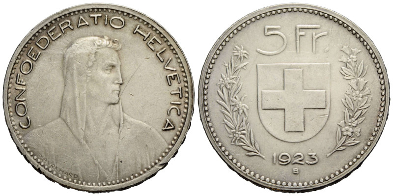 Eidgenossenschaft / Confederation Bundesmünzen / Federal Coins
 5 Franken 1923 ...