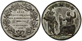 Medaillen / Medals Bern / Berne
 Zinnmedaille / Tin medal 1853 40.0 mm. Auf die 500-Jahrfeier der Aufnahme Berns in den Bund / 500th anniversary (135...
