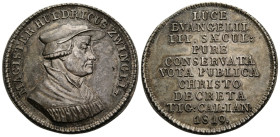 Medaillen / Medals Zürich
 Silbermedaille / Silver medal 1819 37.7 mm. Huldrych Zwingli. Auf die 300 Jahr-Feier der Reformation. Vs. Portrait von Zwi...
