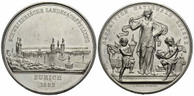 Medaillen / Medals
 Weissmetallmedaille / White metal medal 1883 45.0 mm. Zurich. Schweizerische Landesaustellung / Swiss National Exhibition. Stempe...