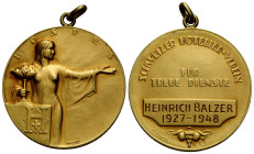 Medaillen / Medals
 Goldmedaille / Gold medal 1948 Schweiz / Switzerland. Gold 0.750 Fein. 30.0 mm. Hospes. Medaille des Schweizer Hotelier-Vereins f...