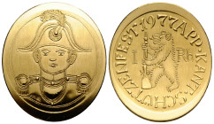 Medaillen / Medals
 Goldmedaille / Gold medal 1977 Schweiz / Switzerland. 30 x 34 mm. Gold 0.900. Kantonales Schützenfest Appenzell / Cantonal Shooti...