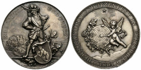 Schützentaler & Schützenmedaillen / Shooting talers & Shooting medals Bern / Berne
 Silbermedaille / Silver medal 1891 45.0 mm. Burgdorf. Silber Schü...