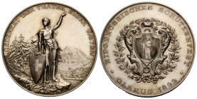 Schützentaler & Schützenmedaillen / Shooting talers & Shooting medals Glarus
 Silbermedaille / Silver medal 1892 45.0 mm. Schützenmedaille Eidgenössi...