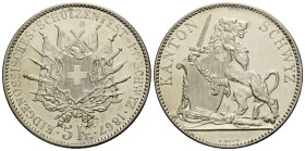 Schützentaler & Schützenmedaillen / Shooting talers & Shooting medals Schwyz
 5 Franken / 5 Francs 1867 Mzst. Bern 37.0 mm. Silber / Silver. Schwyz. ...