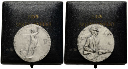 Schützentaler & Schützenmedaillen / Shooting talers & Shooting medals St. Gallen
 Silbermedaille / Silver medal 1904 33.0 mm. St. Gallen. Eidgenössis...