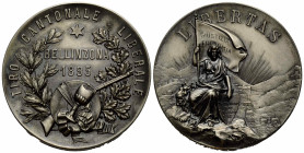Schützentaler & Schützenmedaillen / Shooting talers & Shooting medals Tessin / Ticino
 Silbermedaille / Silver medal 1895 45.0 mm. Bellinzona. Tiro c...