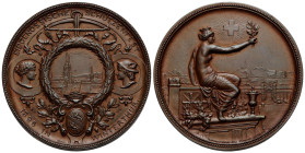 Schützentaler & Schützenmedaillen / Shooting talers & Shooting medals Zürich / Zurich
 Bronzemedaille / Bronze medal 1895 45.0 mm. Winterthur. Eidgen...