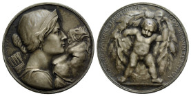 Schützentaler & Schützenmedaillen / Shooting talers & Shooting medals Zürich / Zurich
 Silbermedaille / Silver medal 1909 23.5 mm. Winterthur. Zürche...