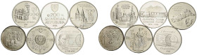 Republik, seit 1993 Div. Silbermünzen / Various Silver coins 1970 / 1996 / 1997 / 1998. Lot aus 6 Stücke (Kronen 25, 200) mit einem Total Gewicht von ...