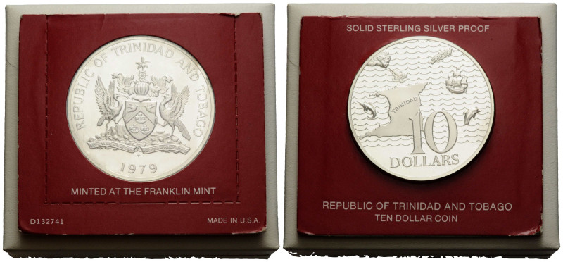 Republik seit / Republic since 1962 10 Dollars 1979 Franklin Mint ca. 41.0 mm. S...