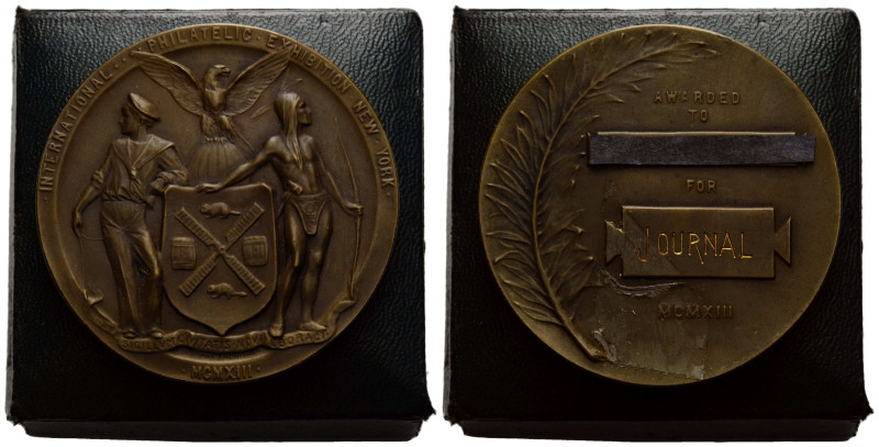 Medaillen / Medals
 Bronzemedaille / Bronze medal 1913 50.6 mm. Philatelie / Ph...