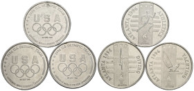 Medaillen / Medals Olympischen Spiele / Olympic Games
 Weissmetall / White metal 1996 6.6 g. 38.8 mm. USA. Atlanta DIVING. 6.5 g. 38.8 mm. USA. Atlan...