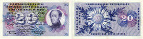 Schweiz / Switzerland Ausgaben der Schweizerischen Nationalbank ab 1907
 20 Franken 1954 1. Juli. Sign. Müller/Schwegler/Kunz (nur das Expl 1954 abge...