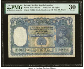 Burma Reserve Bank of India 100 Rupees ND (1939) Pick 6 Jhunjhunwalla-Razack5.6.1 PMG Very Fine 30. A handsome large format note, issued and released ...