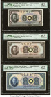 China Bank of China 1939 Group of 3 PMG Graded Front Proofs. This lot includes the following notes: 1 Yuan 1939 Pick 81Ap1 Front Proof PMG Choice Unci...