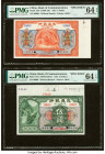 China Bank of Communications 1; 5; 10 Dollars 1.7.1913 Pick 110s; 111s; 111As Three Specimen PMG Choice Uncirculated 64 EPQ (3). A interesting array o...