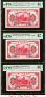 Two Consecutive Sets China Bank of Communications, Shanghai 10 Yuan 1.10.1914 Pick 118q S/M#C126-115b Nine Examples PMG Gem Uncirculated 65 EPQ (5); G...
