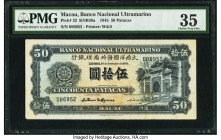 Macau Banco Nacional Ultramarino 50 Patacas 16.11.1945 Pick 32 KNB38a PMG Choice Very Fine 35. The popular 1945 series provides collectors a challenge...