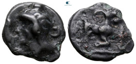 Northeast Gaul. Leuci 100-50 BC. Bronze Æ