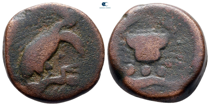 Sicily. Akragas circa 415-406 BC. 
Bronze Æ

21 mm, 9,19 g



fine
