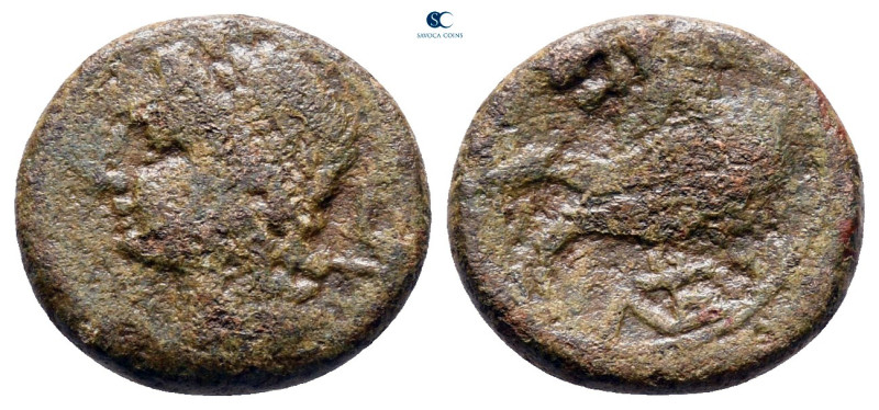 Sicily. Leontinoi after circa 210 BC. 
Bronze Æ

14 mm, 2,06 g



nearly ...